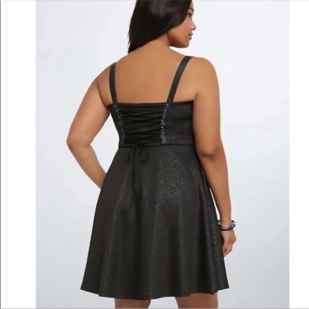 Torrid faux leather bustier corset back dress - Picture 3 of 12
